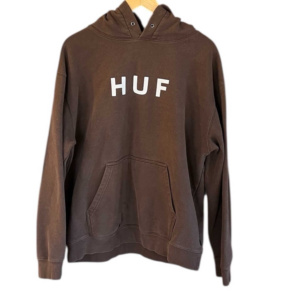 Thrashed HUF Brown Hoodie Men’s Size L Skater Skater Sleazepop